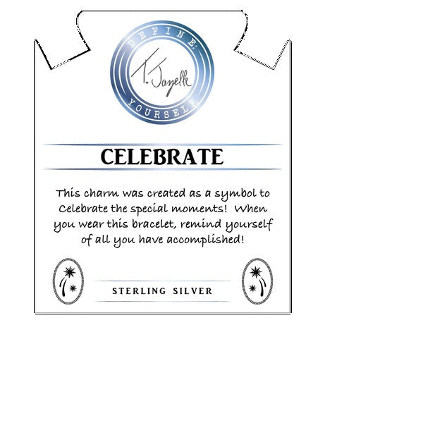 BRACELETS - Pink Shell Stone Bracelet With Celebrate Sterling Silver Charm