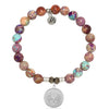 BRACELETS - Purple Jasper Stone Bracelet With Guidance Sterling Silver Charm