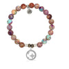 BRACELETS - Purple Jasper Stone Bracelet With What Is Meant To Be Sterling Silver Charm