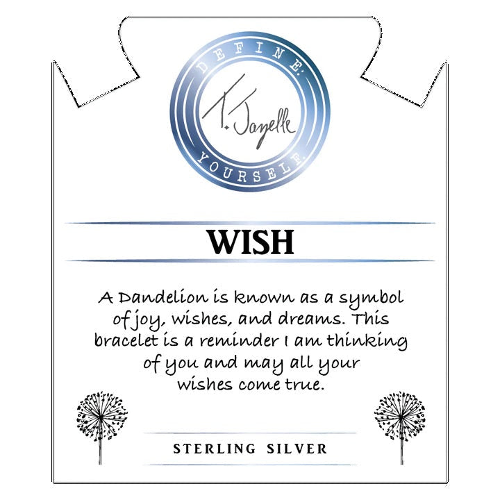 BRACELETS - Purple Jasper Stone Bracelet With Wish Sterling Silver Charm