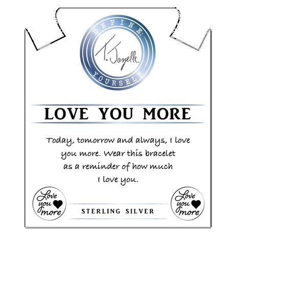 BRACELETS - Red Jasper Stone Bracelet With Love You More Sterling Silver Charm