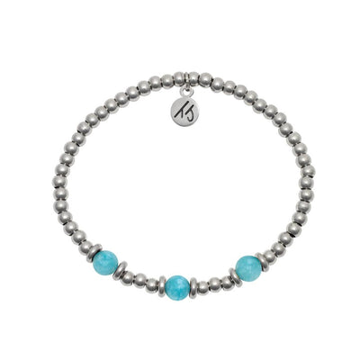 BRACELETS - Silver Affirmations Collection- See The Good Dark Blue Quartz Bracelet