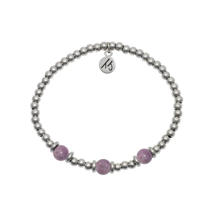 BRACELETS - Silver Affirmations Collection- You Got This Lepidolite Bracelet