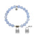 Sky Blue Gemstone Bracelet with Unbreakable Sterling Silver Charm