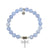 Sky Blue Jade Stone Bracelet with Dragonfly Sterling Silver Charm