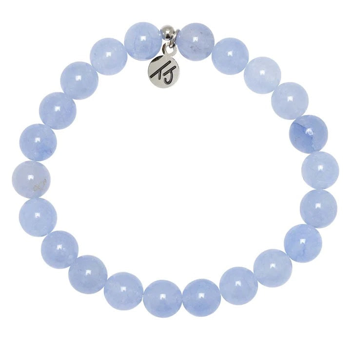 BRACELETS - Sky Blue Jade Stone Fortune Signature Stacker Bracelet