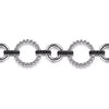 BRACELETS - Sterling Silver And Black Spinel Bujukan Link Tennis Bracelet