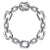 Sterling Silver Bujukan And Elongated Octagon Link Chain 7.5 Inch Bracelet