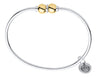 BRACELETS - Sterling Silver Double 14K Yellow Gold Beads 7.5 Inch Cape Cod Bracelet
