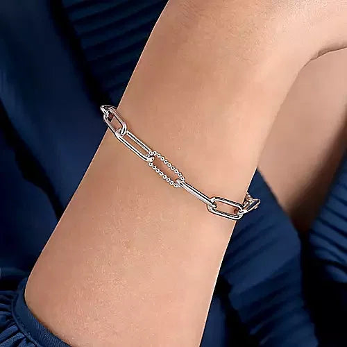 BRACELETS - Sterling Silver Oval Paperclip Link Bujukan Bracelet