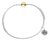 BRACELETS - Sterling Silver Single 14K Gold Bead 6.5 Inch Cape Cod Bracelet