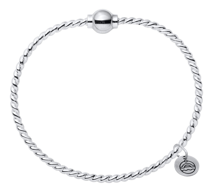 BRACELETS - Sterling Silver Single Bead Twisted 7 Inch Cape Cod Bracelet