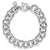 Sterling Silver White Sapphire Bujukan 7.5 Inch Link Chain Tennis Bracelet