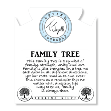 BRACELETS - Storm Agate Bracelet With Sterling Silver Family Tree Charm