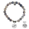 BRACELETS - Storm Agate Stone Bracelet With Daughter Sterling Silver Charm
