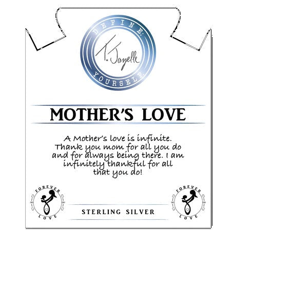 BRACELETS - Storm Agate Stone Bracelet With Mother's Love Sterling Silver Charm