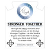BRACELETS - Storm Agate Stone Bracelet With Stronger Together Sterling Silver Charm
