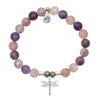 BRACELETS - Super 7 Stone Bracelet With Dragonfly Sterling Silver Charm