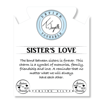 BRACELETS - Super 7 Stone Bracelet With Sisters Love Sterling Silver Charm
