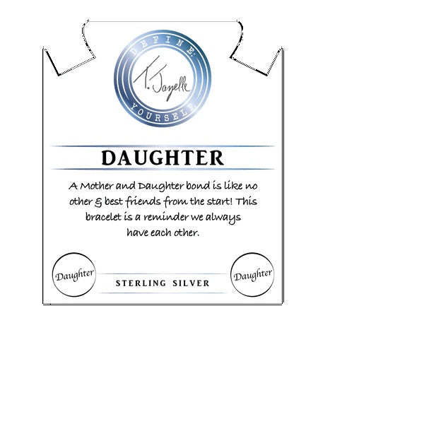 BRACELETS - Terahertz Stone Bracelet With Daughter Sterling Silver Charm