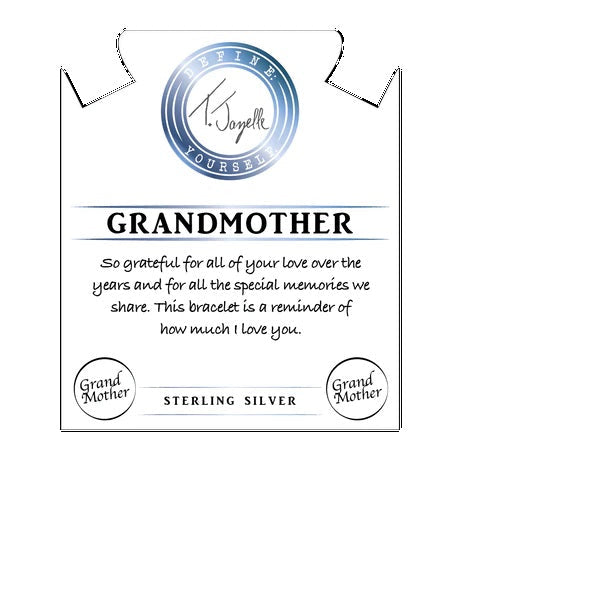 BRACELETS - Terahertz Stone Bracelet With Grandmother Sterling Silver Charm