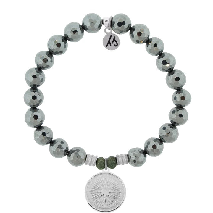 BRACELETS - Terahertz Stone Bracelet With Guidance Sterling Silver Charm