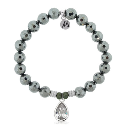 BRACELETS - Terahertz Stone Bracelet With Inner Beauty Sterling Silver Charm