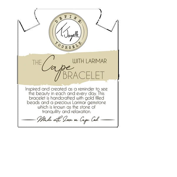 BRACELETS - The Cape Bracelet - Gold Filled With Larimar Ball