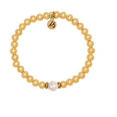 BRACELETS - The Cape Bracelet - Gold Filled With White Shell Ball