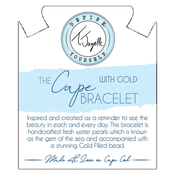 BRACELETS - The Cape Bracelet- Pearl With Gold Ball