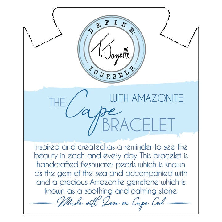 BRACELETS - The Cape Bracelet- Pearl With Peruvian Amazonite Ball