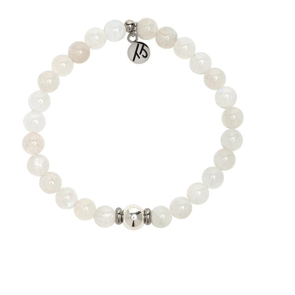 BRACELETS - The Cape Bracelet Reverse- Moonstone With Silver Steel Ball