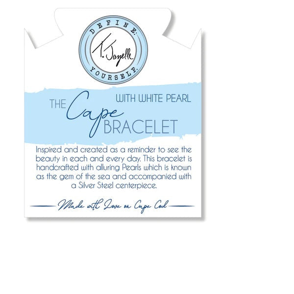 BRACELETS - The Cape Bracelet Reverse- Pearl With 6mm Silver Steel Ball