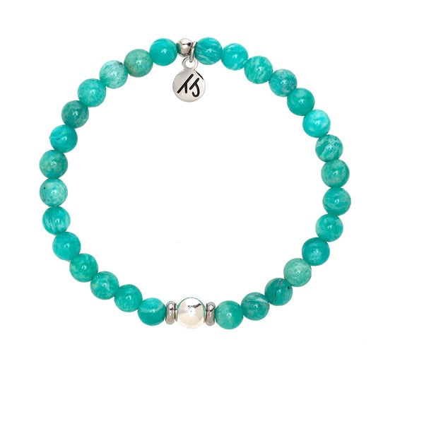 BRACELETS - The Cape Bracelet Reverse- Peruvian Amazonite With Silver Steel Ball