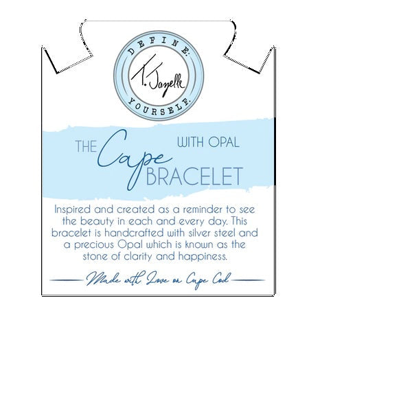 BRACELETS - The Cape Bracelet - Silver Steel 6mm With Carmine Opal Ball