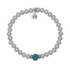 BRACELETS - The Cape Bracelet - Silver Steel With Apatite Ball