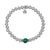 The Cape Bracelet - Silver Steel with Green Kyanite Ball