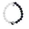 BRACELETS - Yin-Yang Balance Bracelet With White Jade And Onyx Gemstone Bracelet