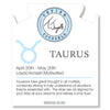 BRACELETS - Zodiac Collection - Celestine Stone Bracelet With Taurus Sterling Silver Charm