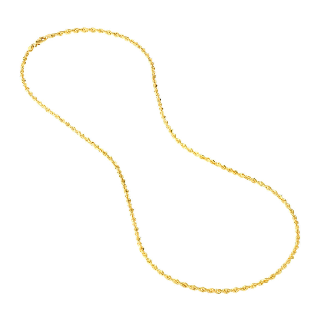 Chain - 14K Yellow Gold 2.7mm Diamond Cut Rope Chain