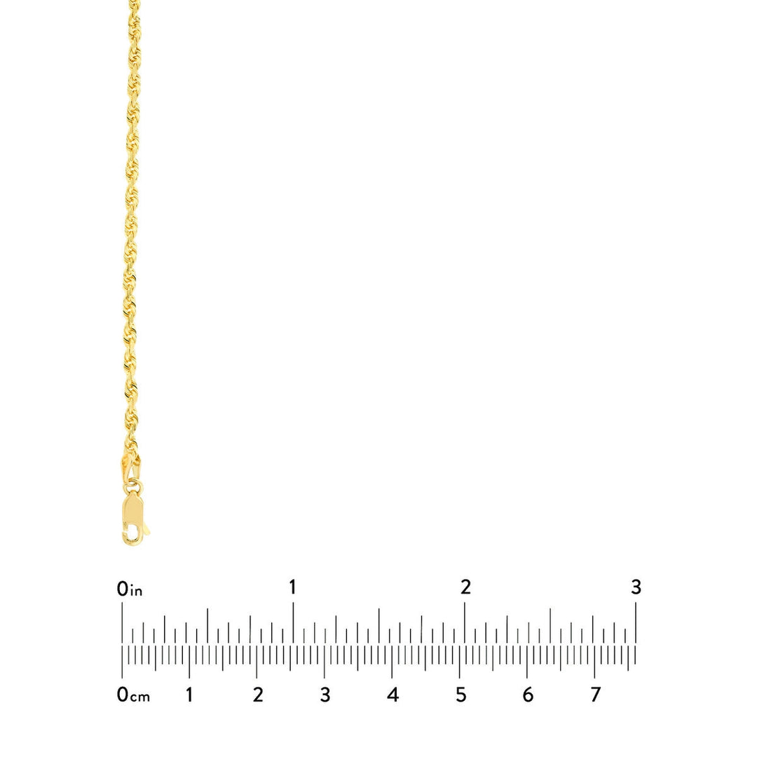 Chain - 14K Yellow Gold 2.7mm Diamond Cut Rope Chain