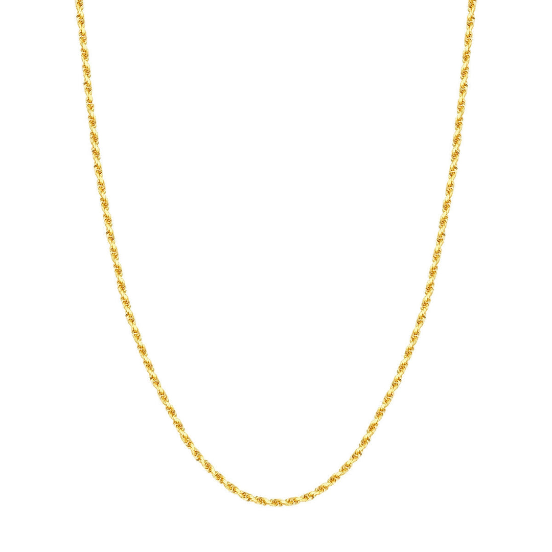 Chain - 14K Yellow Gold 3.0mm Diamond Cut Rope Chain