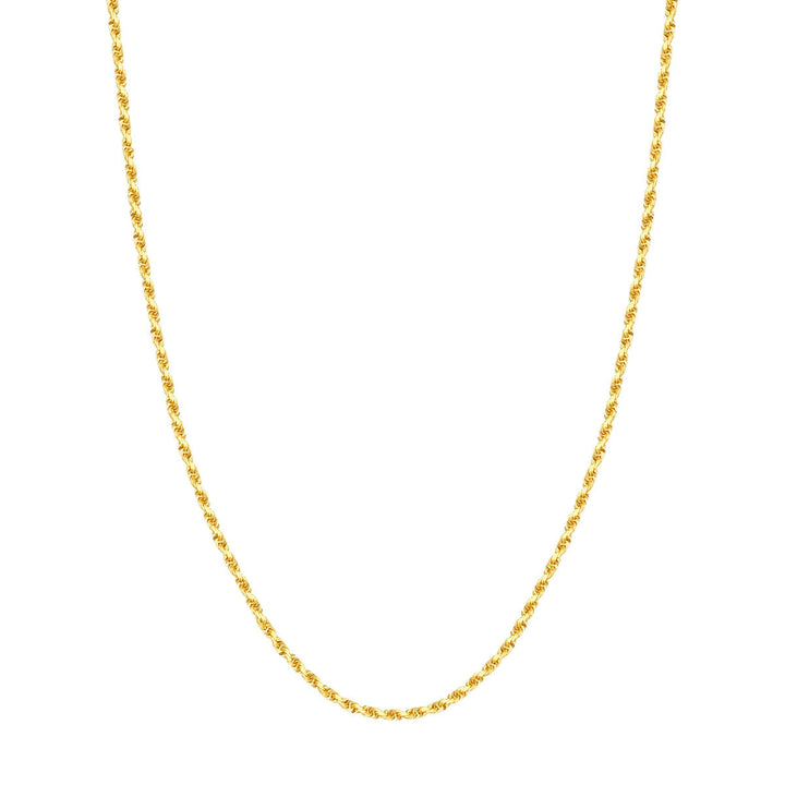 Chain - 14K Yellow Gold 3.0mm Diamond Cut Rope Chain