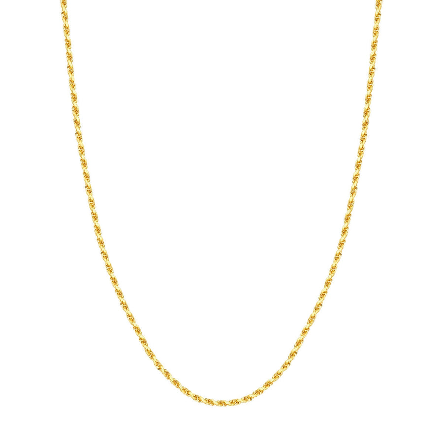 Chain - 14K Yellow Gold 3.0mm Diamond Cut Rope Chain