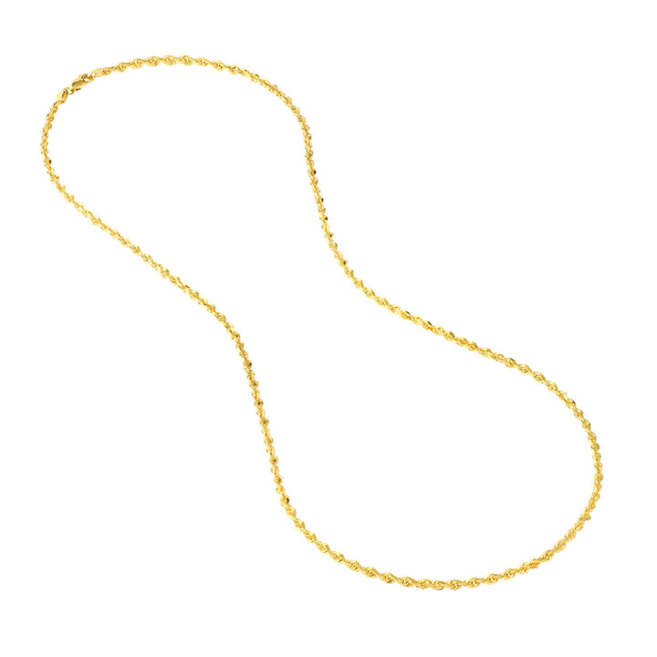 Chain - 14K Yellow Gold 3.0mm Diamond Cut Rope Chain