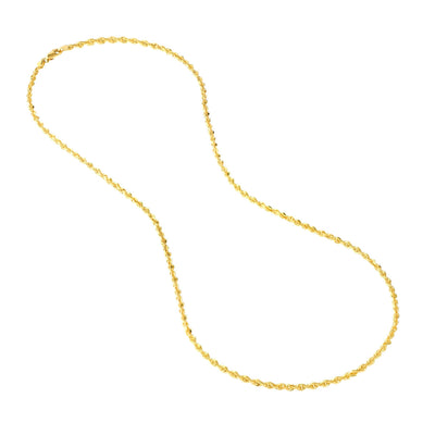 Chain - 14K Yellow Gold 3.0mm Diamond Cut Rope Chain