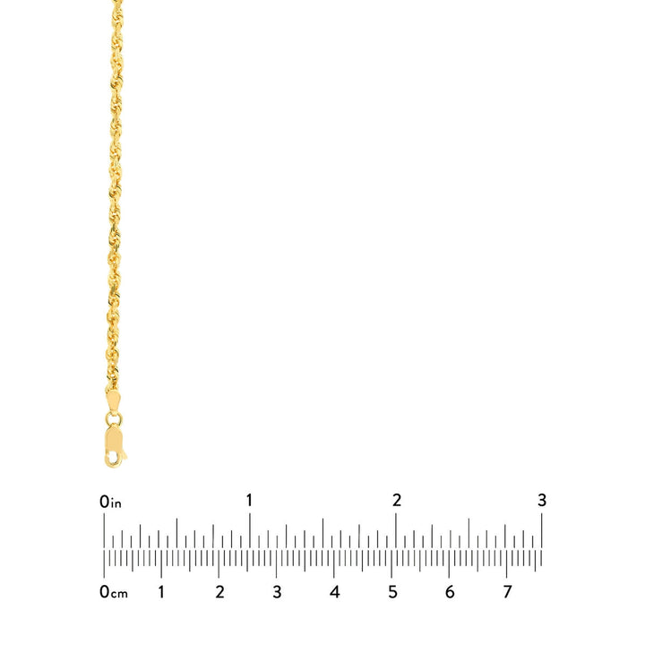 Chain - 14K Yellow Gold 3.0mm Diamond Cut Rope Chain