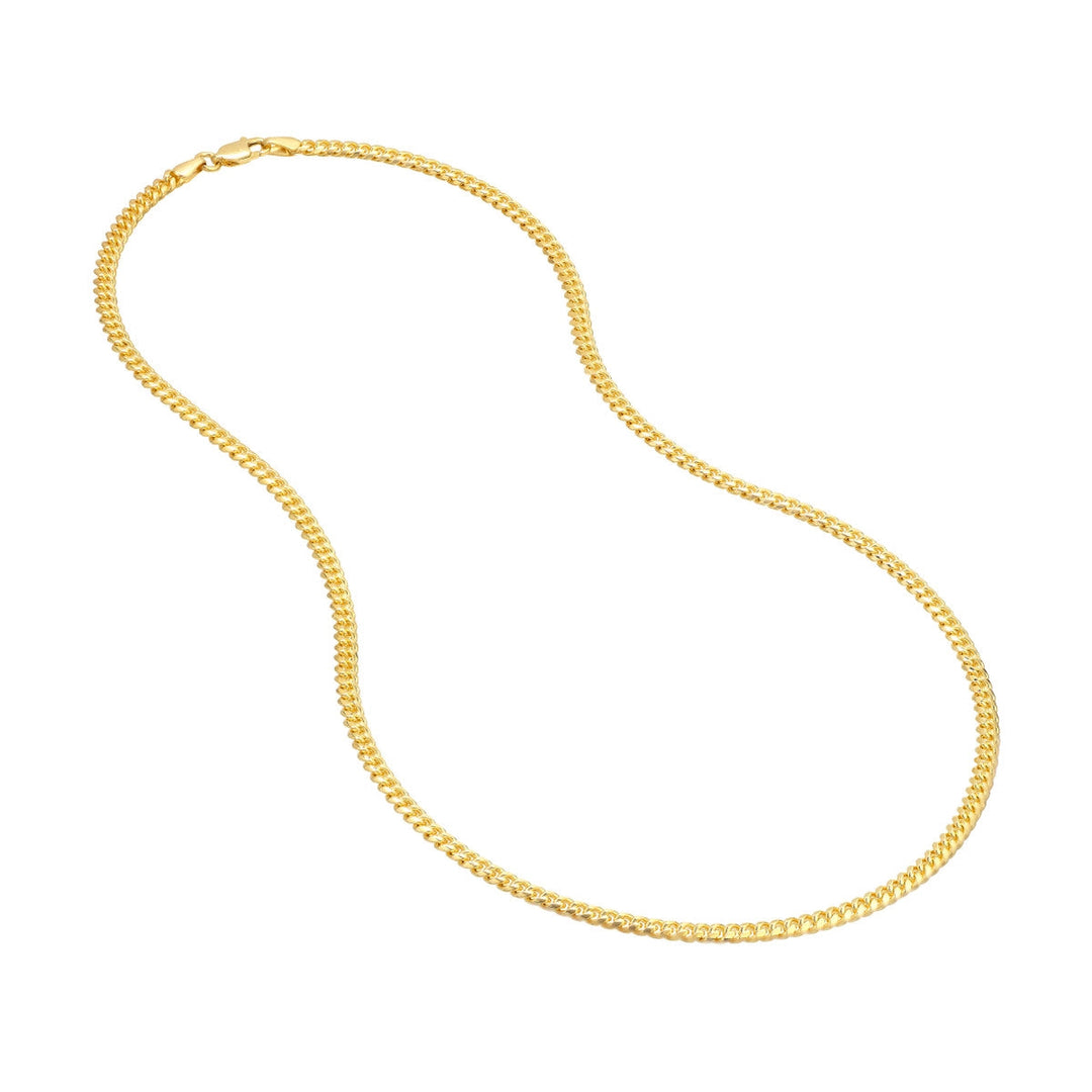 Chain - 14K Yellow Gold 3.5mm Tight Miami Cuban Link 24 Inch Chain