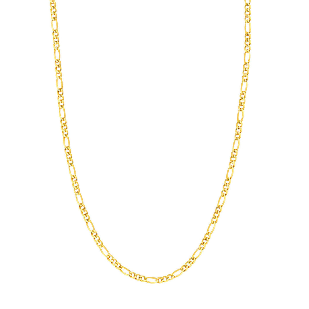 Chain - 14K Yellow Gold 3.9mm 24 Inch Concave Figaro Chain