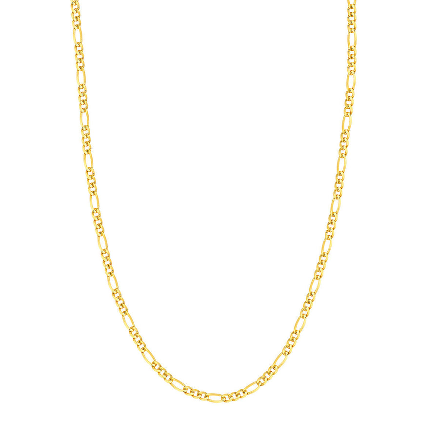 Chain - 14K Yellow Gold 3.9mm 24 Inch Concave Figaro Chain